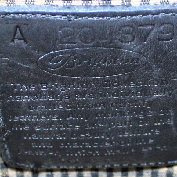 Brighton Brown And Black Two Tone Leather Vintage Shoulder Style Bag (EU… - Picture 8 of 9